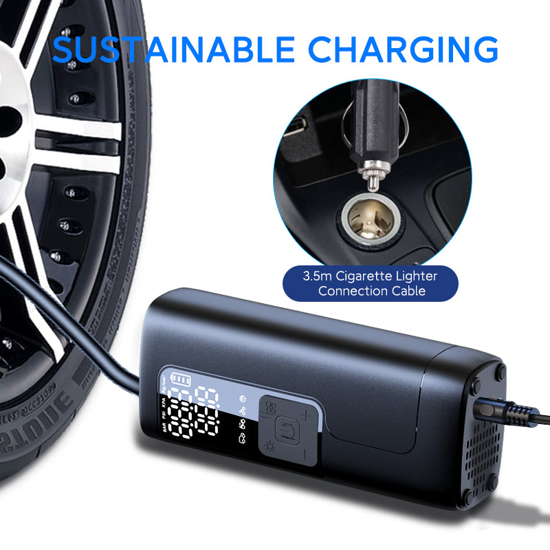 NW06 Portable Car Tire Pump Digital Display Air Inflator with Power Bank Function NW06 Portable Car Tire Pump Digital Display Air Inflator with Power Bank Function